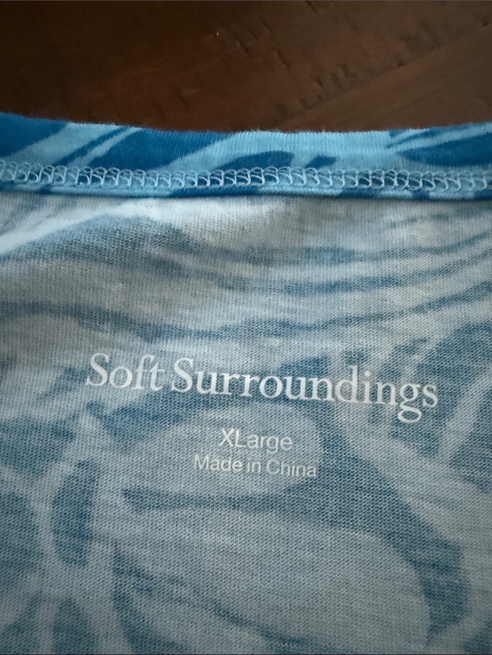 Soft Surroundings Blue Patterned Maxi Dress - Picture 3 of 6